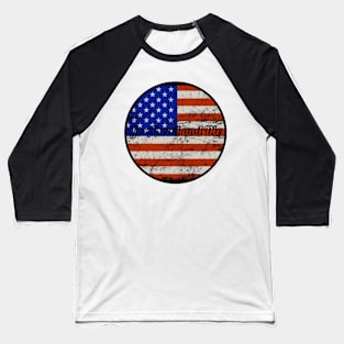 Go Ahead and Die / USA Flag Style Baseball T-Shirt